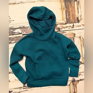 GAP FIT Teal Quilted Hoodie